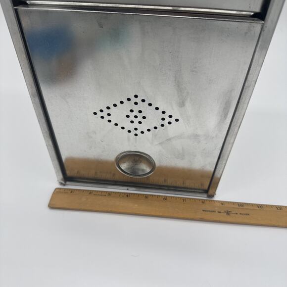 Antique Hoosier Metal Bread Box W/ Sliding Door - Picture 8 of 9